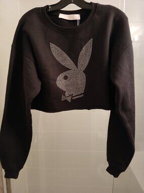 Playboy x Missguided Diamonte Cropped Top